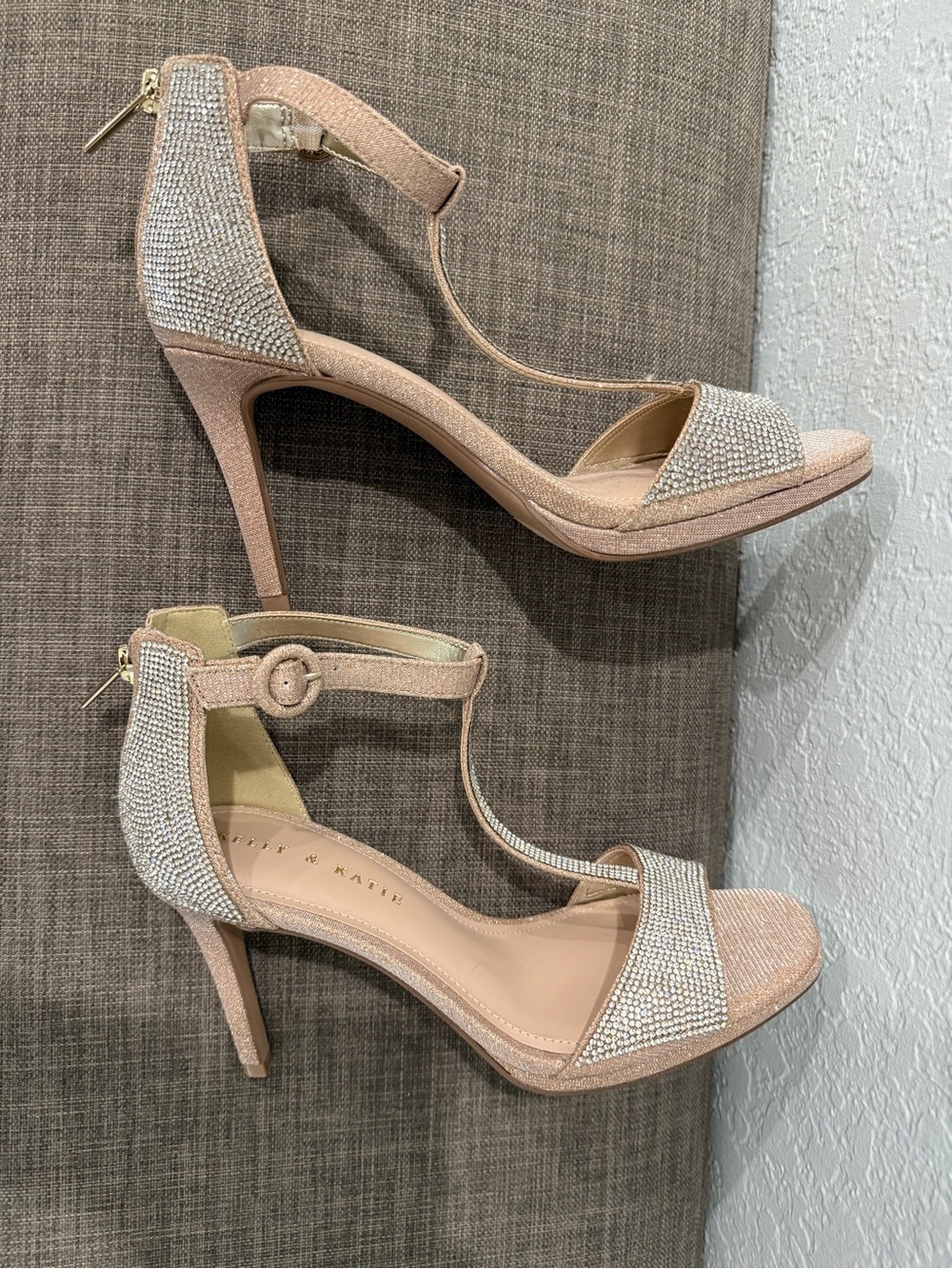 Kelly & Katie Sparkling Tan Heels